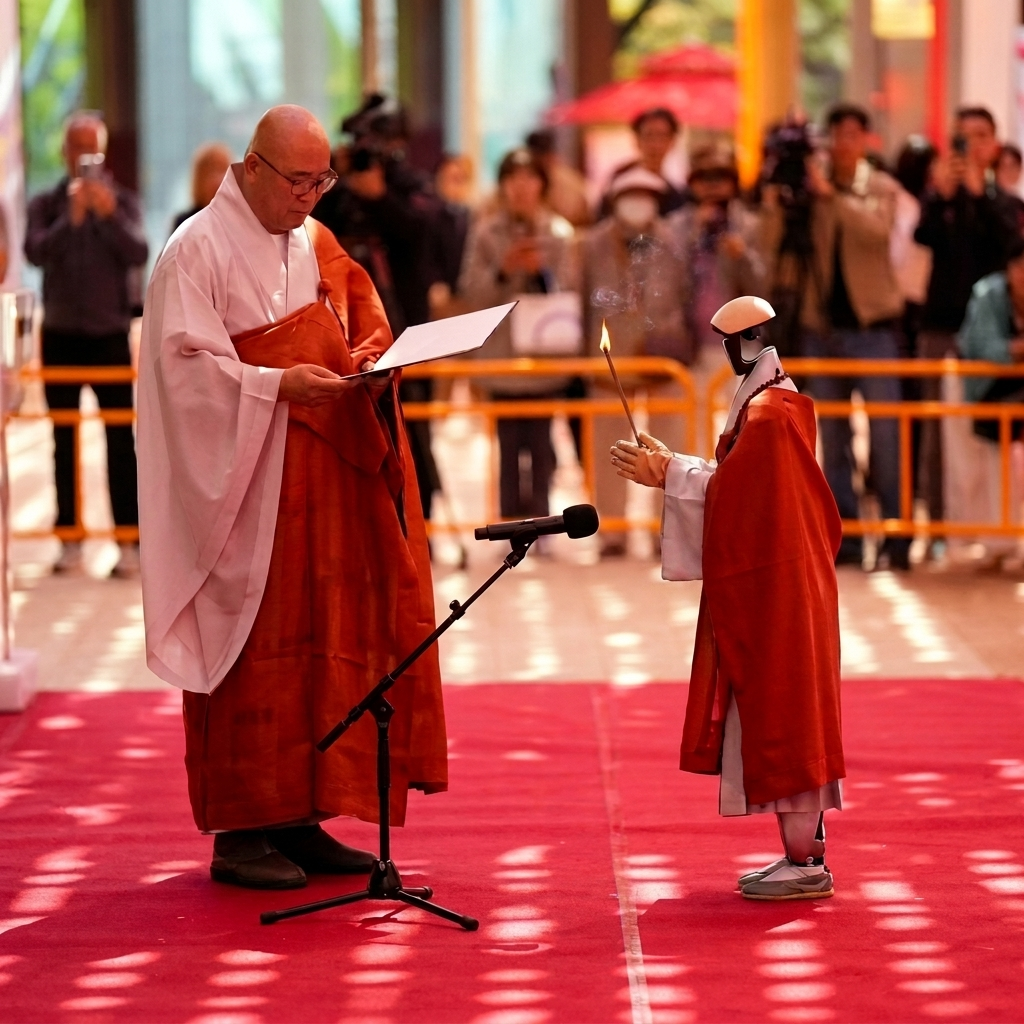 Gabi holding incense during ordination